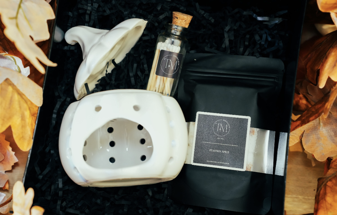 Pumpkin Wax Melt Burner Gift Box